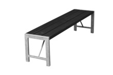 Bänk Furu Svart 170 cm Hortus
